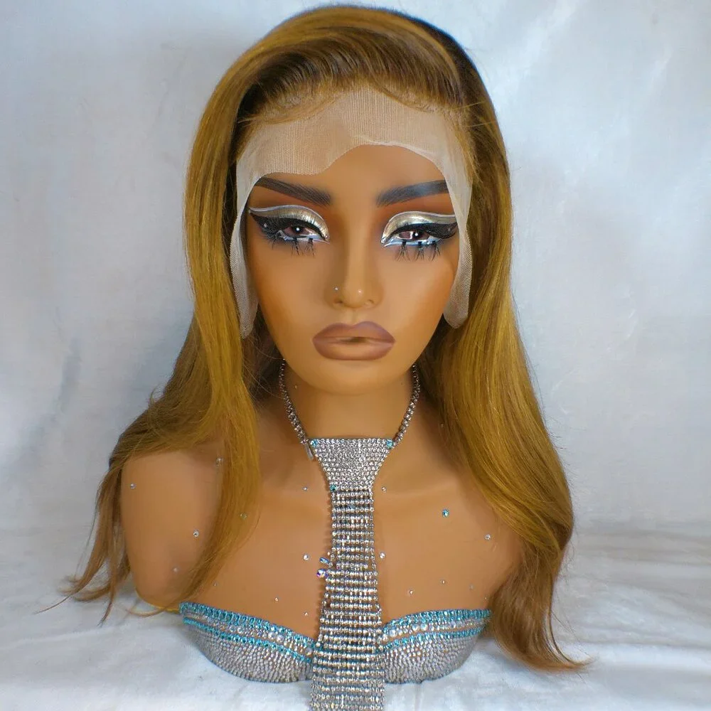 ✨18 Inch Human Tigers Eye Dimensional Lace Wig With Large Parting Area ✨ - Picture 2 of 16